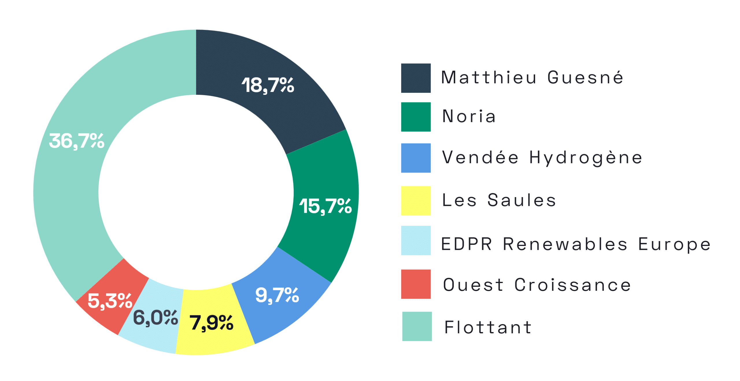 Répartition du capital social au 31 décembre 2024