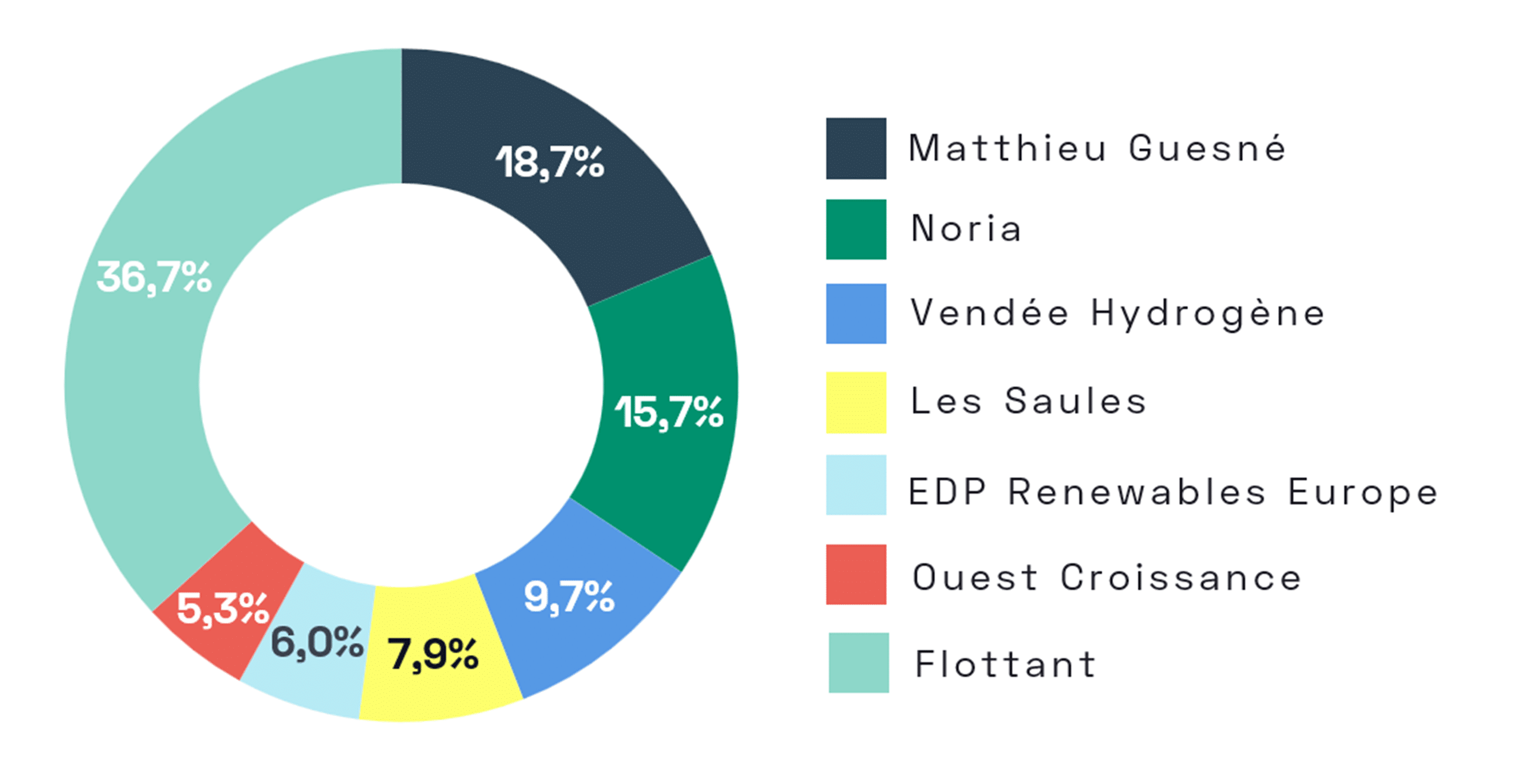 Répartition du capital social au 31 décembre 2024